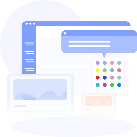 既可自定義網(wǎng)站風格，還可響應各種設(shè)備